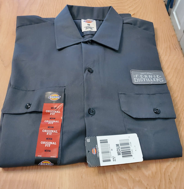 Dickies Work Shirt With Fernie Distillers Patch Over Pocket